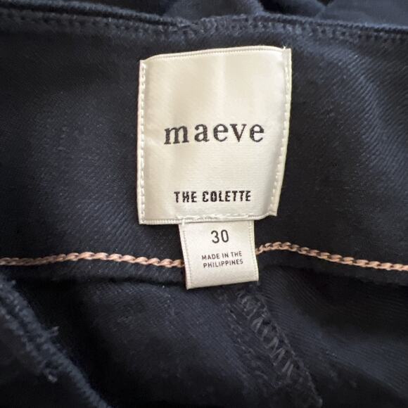 Anthropologie Maeve The Colette Crop Wide Leg Linen Pants Size 30 Black P20 - Picture 11 of 11